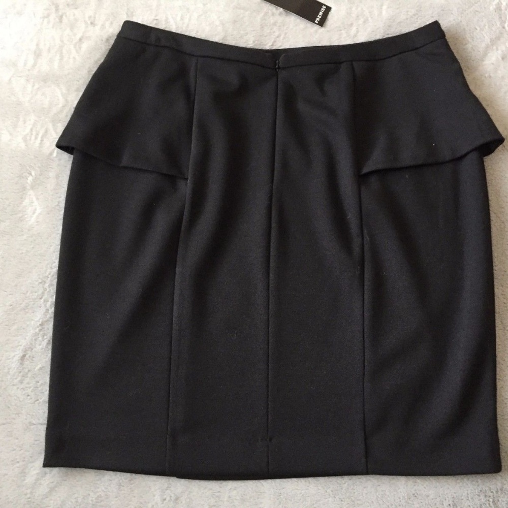 NWT Premise Black Art Deco Peplum Skirt - Picture 3 of 3
